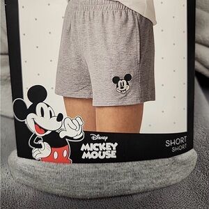 Disney Collab Mickey Mouse Gray Cotton Shorts Size Small Mickey